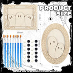 Simgoing 24 Set Wood Ghost DIY Frames Decorating Craft - Image 2