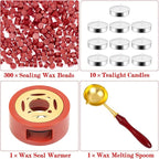 Red Wax for Letters Stamp Seals, Paxcoo 312pcs Stamp Wax Kit - Image 3