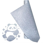 Silver Glitter Heat Transfer Vinyl Roll Silver Htv 12 Inch x 5 Feet Iron on by KEGUMINGX