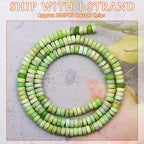 Natural Stone Heishi Beads for Necklace Making, 4 mm x 2 mm Small Flat Round - Image 2