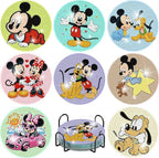 8 Pcs Cute Cartoon Diamond Art Coasters Kit by nekpiahu