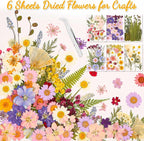 124 Pcs Dried Pressed Flowers for Resin Crafts, Real Pressed Wildflowers - Image 6