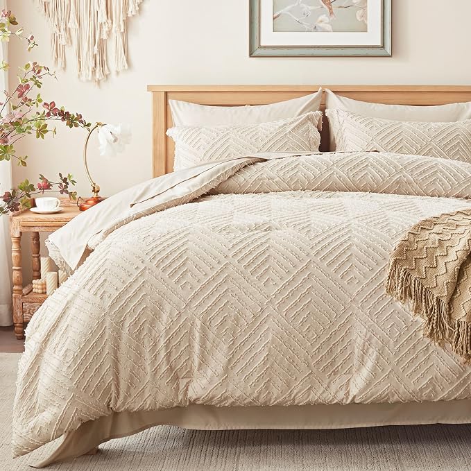 Zzlpp Full Comforter Set 7 Pieces, All Season Boho Bedding Sets by ZZLPP
