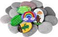 River Rocks for Painting 25 Pcs Large 3.5-5 Inch Flat Smooth Painting Stones by dojobkinb