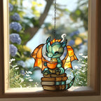 Baby Dragon Tea Book Acrylic Suncatcher - Image 2