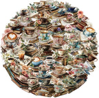 50 Pcs Clear Coffee and Book Aesthetic PET Stickers - Image 6