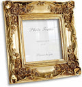 Cuspin 4x4 Gold Picture Frame Square, Vintage Ornate Resin Photo Frame by Cuspin