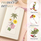 Fuyoooo 376 Pcs Pressed Flowers Bookmark Making Kit, DIY Bookmark Laminating - Image 3