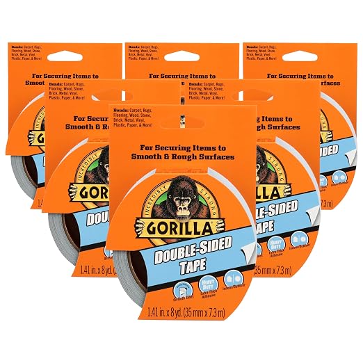 Gorilla Double-Sided Tape, 1.41" x 8 yd by Gorilla