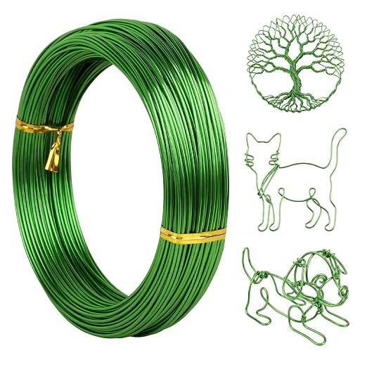 18 Gauge Aluminum Craft Wire, 165 Feet 1mm Bendable Metal Wire by TennWell