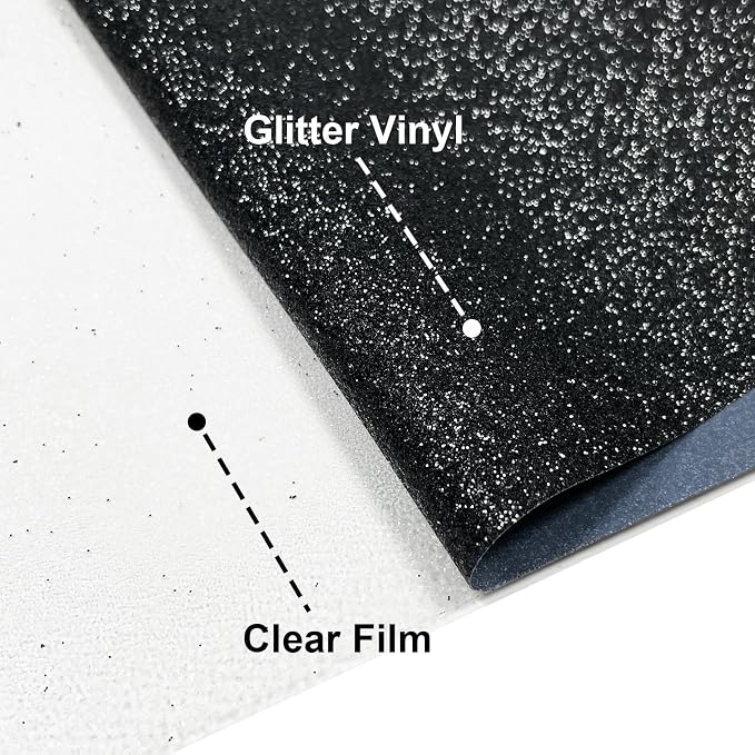 Glitter Iron On 12in X 8ft, HTV Heat Transfer Vinyl | Glitter HTV Easy to Cut & - Image 3