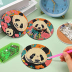 EWJRNSF 8 PCS Diamond Art Coasters Kit, Small Diamond Painting Coasters - Image 4