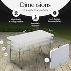 4 Feet Foldable Table Adjustable Height - Image 3