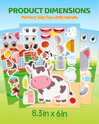 Aowplc 48 Sheets Farm Animal Make‑a‑Face Stickers - Image 4