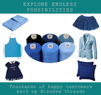 BlesSew Sewing Thread in Blue Color Tones – 6 Spools of Polyester Thread - Image 5