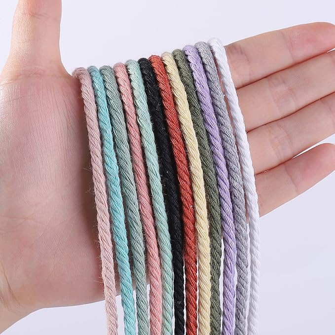 Black Cotton Macrame Cord, 4mm x 109Yards, Crafts & More - Image 2