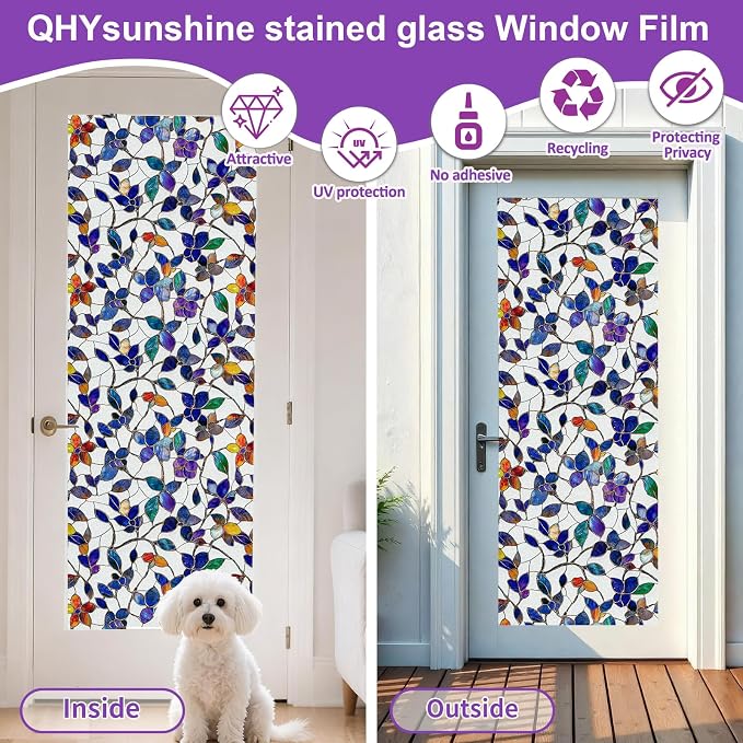 Window Privacy Film Stained Glass Window Film Frosted Window Film Window clings - Image 5