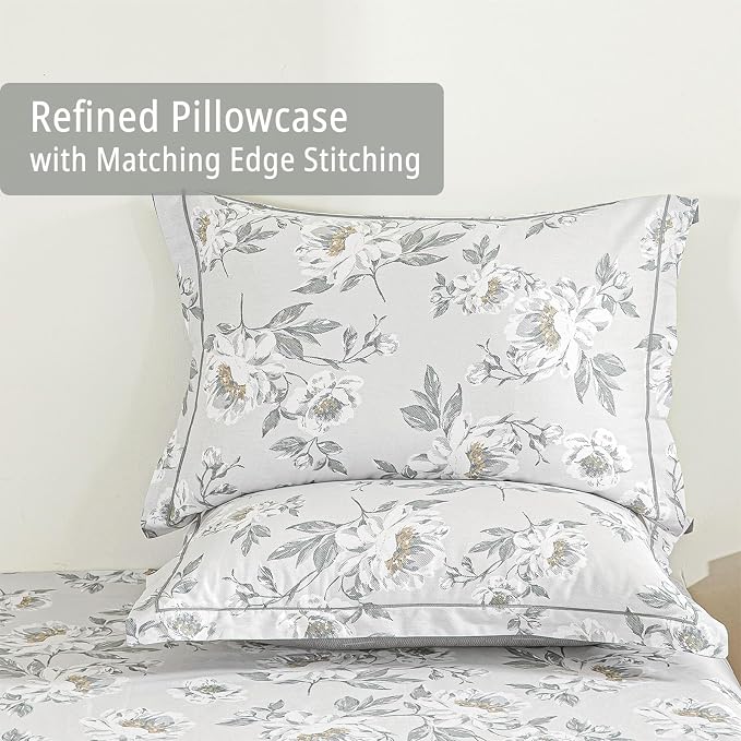 LEMIROE Floral Cotton Comforter King Size - Image 4