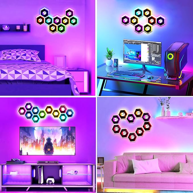 6 Pack Hexagon Lights Wall RGBW Panel - Image 5