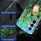 for Samsung Galaxy S26+ Case, Frog Stained Glass Pattern Glossy 2 in 1 - Image 3