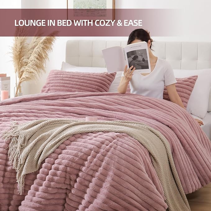 Smoofy Fluffy Queen Comforter Set 3 Pieces - Image 6