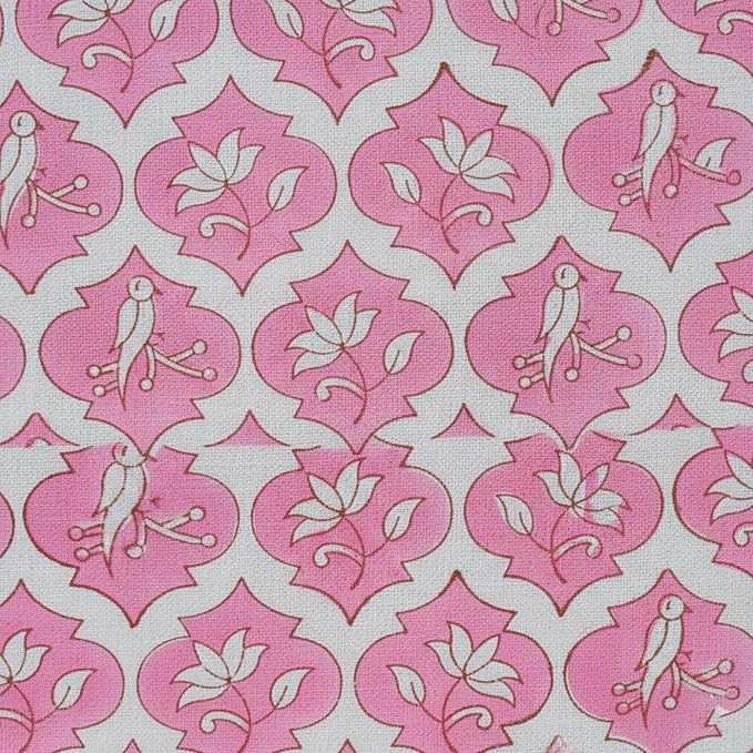 E-Tailor® Hand-Block Printed Pre-Cut Cotton Fabric Ideal - Image 2