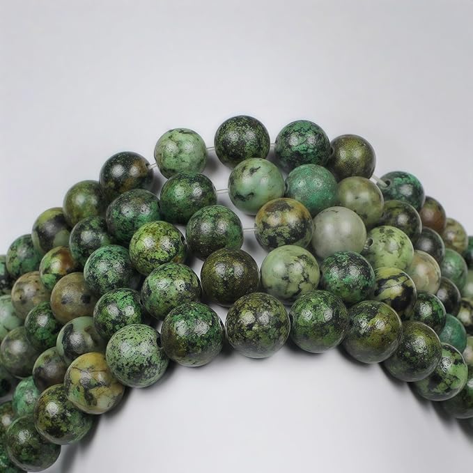 MJDCB Natural African Turquoise Beads Round Loose Stone Beads - Image 6