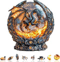 Magic Ball Fire Dragon Puzzles Adults Gifts Wooden 95 Pieces 8.5 * 7.8in by Jollitot