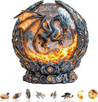 Magic Ball Fire Dragon Puzzles Adults Gifts Wooden 245 Pieces 13.4 * 12.3in by Jollitot