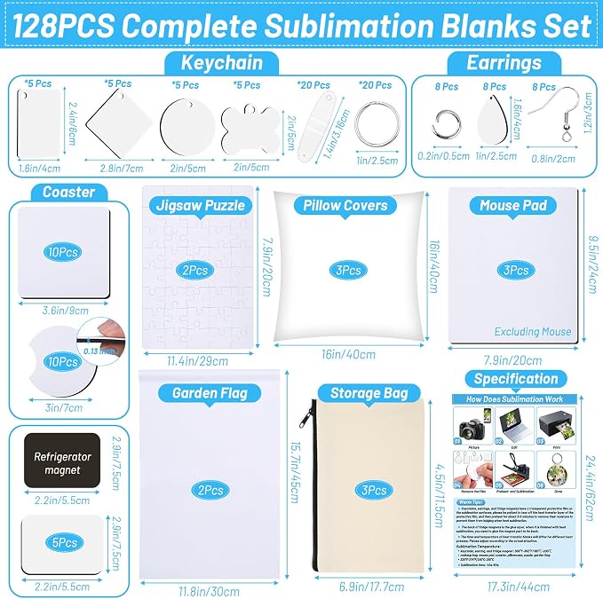 Modacraft 128-Piece Sublimation Blanks Kit - Image 2