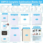 Modacraft 128-Piece Sublimation Blanks Kit - Image 2