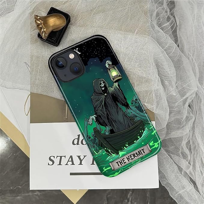 ZHEGAILIAN Case for iPhone 15, The Hermit Night Skull Durable Shockproof - Image 6