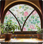 Retro Flowers Window Privacy Film, Magnolia Stained Glass Decorative Window Film - Image 6