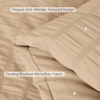 MUXHOMO 7 Pieces King Comforter Set, Seersucker Bed in a Bag King Size - Image 5
