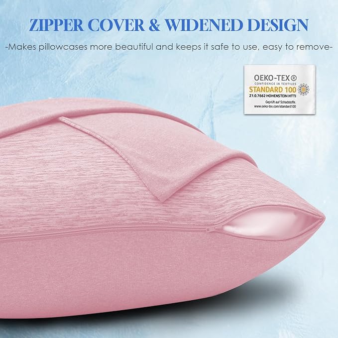 CHOSHOME Cooling Pillow Cases Zipper Pillow Covers Q-Max > 0.45 Zippered - Image 5