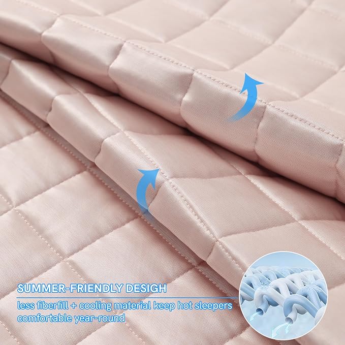 YnM Cooling Weighted Blanket for Adults, 12lbs Heavy Bed Throw Comforter - Image 3
