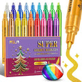 IVSUN Metallic Markers, 18 Colors Glitter Acrylic Gold Paint Pens | Super by IVSUN