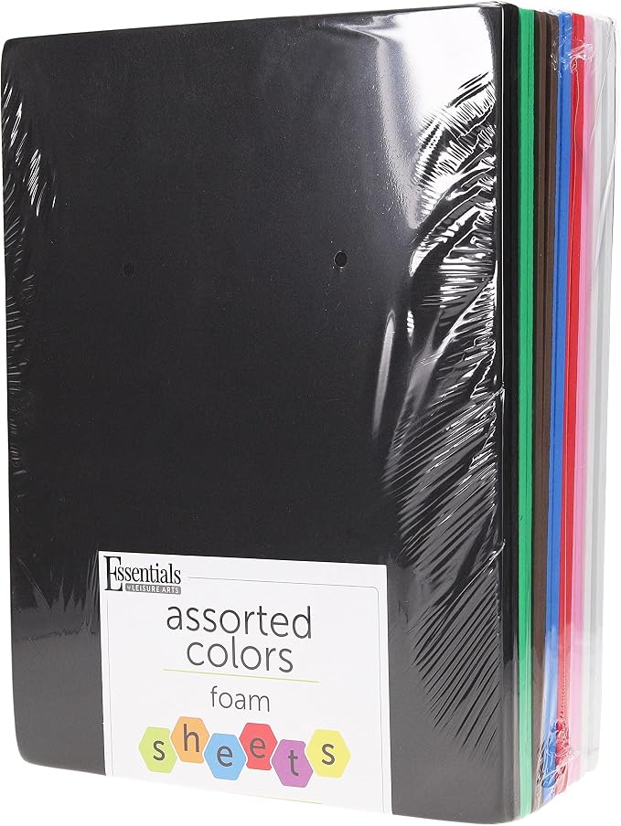 Essentials by Leisure Arts Foam Sheets 9 x 12 Assorted, DIY Art Projects by EssentialsByLeisureArts