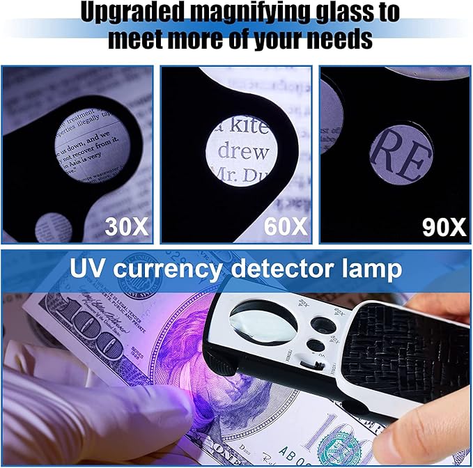 HMKIS Jewelers Loupe, 2 Pack Magnifying Glass - Image 7