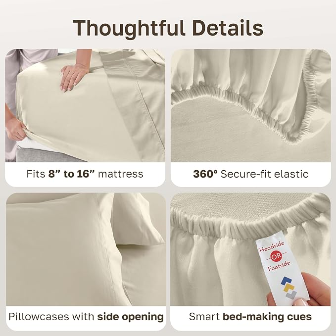 California Design Den Deep Pocket King Sheets Set - Image 6
