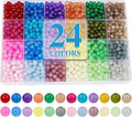 XSEINO About 1200PCS 6mm Glass Beads Bracelet Making Kit, 24 Colorful Nature by XSEINOiscreating%EF%BC%81