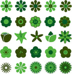 Whaline 18Pcs Felt Fabric Sheets Soft Thick Assorted Green Craft Felt Pack - Image 4