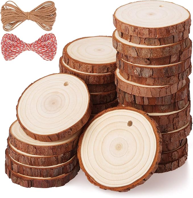 Fuyit Unfinished Wood Slices by Fuyit