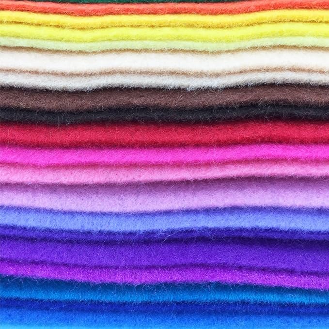 28pcs Thick 1.4mm Soft Felt Fabric Sheet Assorted Color Felt Pack DIY Craft - Image 7