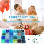 XSEINO About 1200pcs 6mm Crack Glass Beads Bracelet Making Kit, 24 Assorted - Image 7
