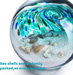 QFkris 4'' Sea Globe Hand Blown Art Glass Decor - Image 3