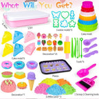 Ice Cream Sensory Bin for Girls Kids, Play Sand Art Kit - Image 2