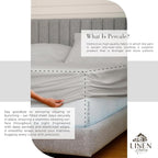 Linen Home 100% Cotton Percale Sheets Twin Size, Deep Pocket, 3 Pieces Set - Image 4
