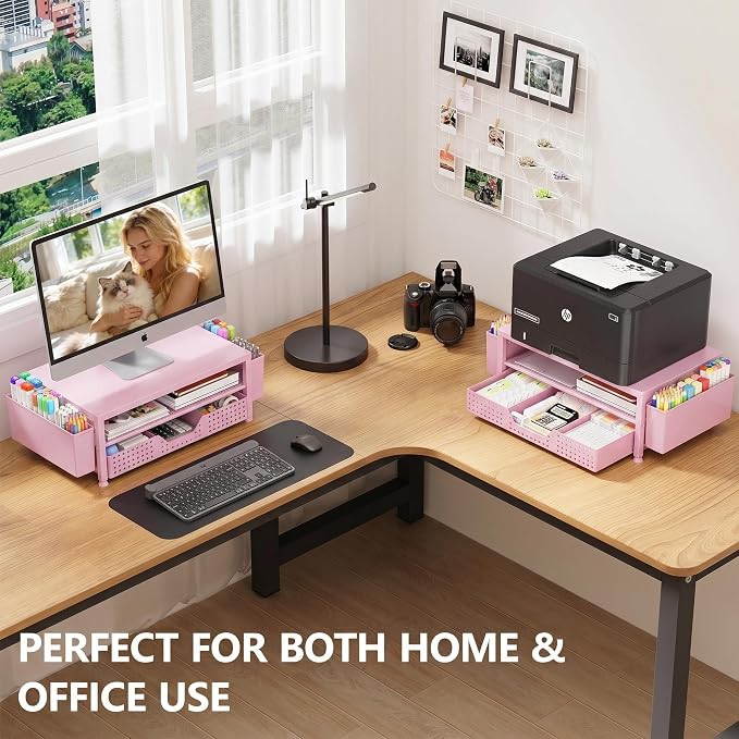 OPNICE Desk Organizers and Accessories, Computer Monitor Stand Riser - Image 3