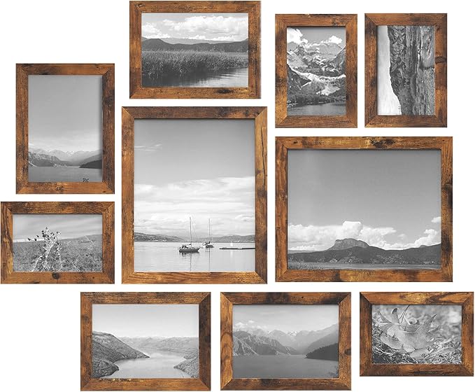 SONGMICS Picture Frames, Collage Picture Frames Set of 10, Two 8x10, Four 5x7 by Unknown